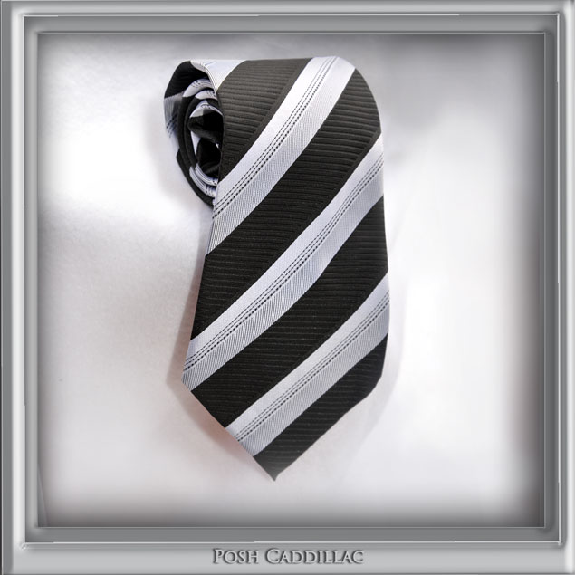 Black-&-White-dotted-stripes-Posh-Cadillac-100-silk-handmade-jacquard-main1-web-S