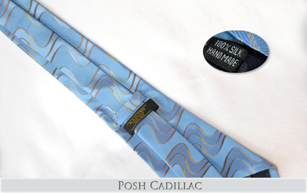 Aqua-Baby-Blue-Tie-with-gold-bronze-wave-pattern-Jacquard-Handmade-Tie-Posh-Cadillac-txt-web
