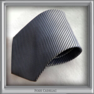 Grey-silver-thin-striped-weave-tie-Posh-Cadillac-slider-web S