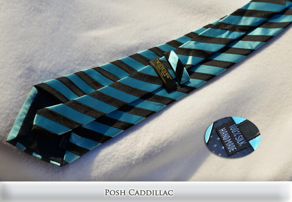 Turquoise-and-Black-Striped-Tie-Jacquard-Handmade-Silk-Posh-Cadillac-txt-below-web