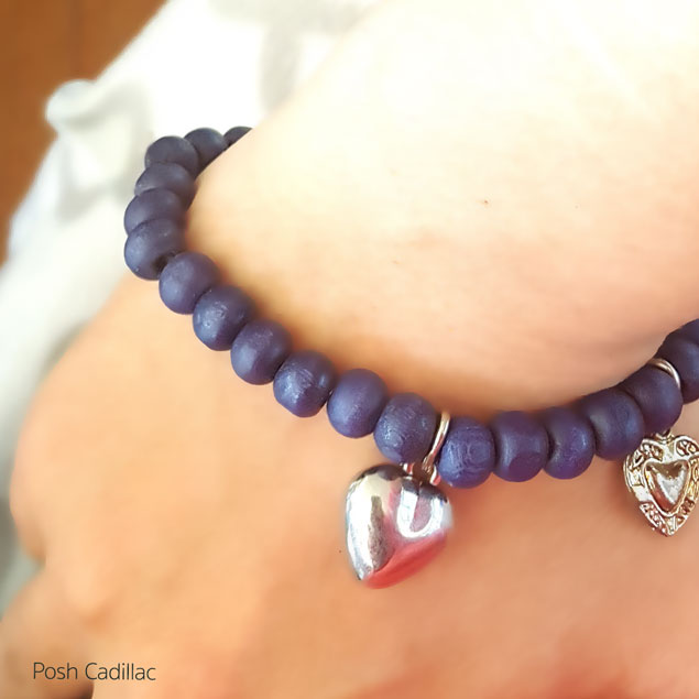 unique-dark-blue-wooden-beads-silver-hearts-bracelet-handmade-on-hand-posh-cadillac-web-s